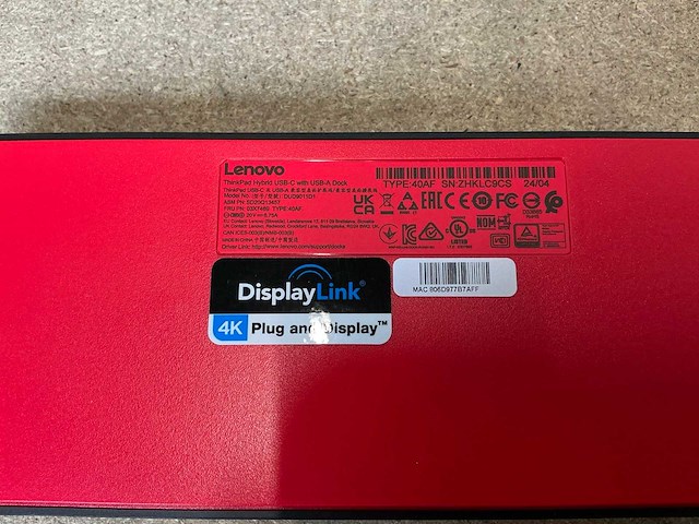 Lenovo hybrid usb-c dockingstation (5x) - afbeelding 2 van  3