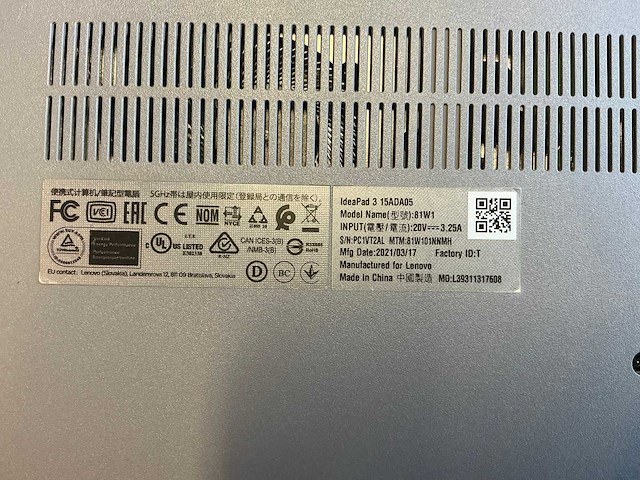 Lenovo ideapad 3 (81w1) laptop - afbeelding 7 van  7