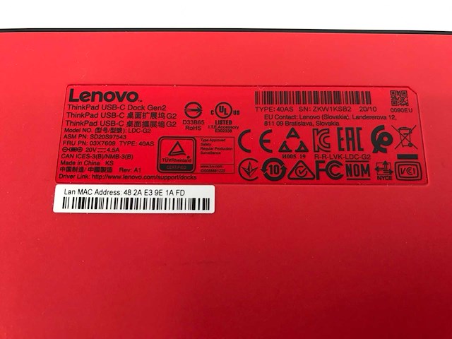 Lenovo (lda-kp) thinkpad universal usb-c 40ay docking stations (14x) - afbeelding 7 van  7