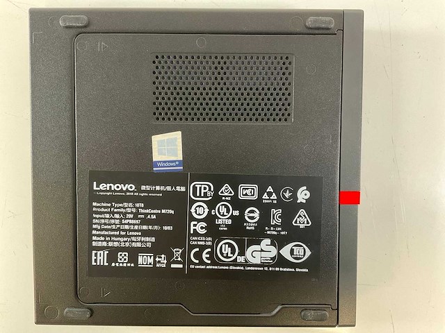 Lenovo m720q, core(tm) i5 9th gen, 16 gb ram (2x8gb), 256 gb ssd mini desktops (2x) - afbeelding 5 van  6