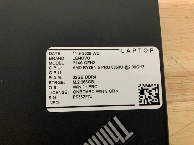 Lenovo p14s gen2 laptop - afbeelding 7 van  7