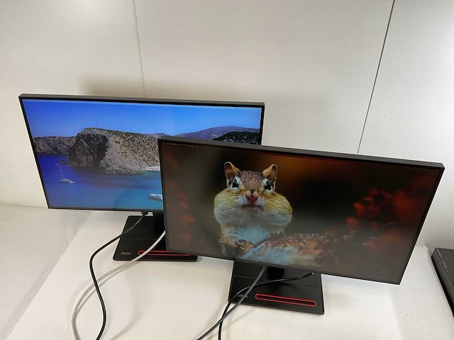 Lenovo (p27h-20) 27”, 2560x1440 (qhd) ips monitors (2x) - afbeelding 2 van  4