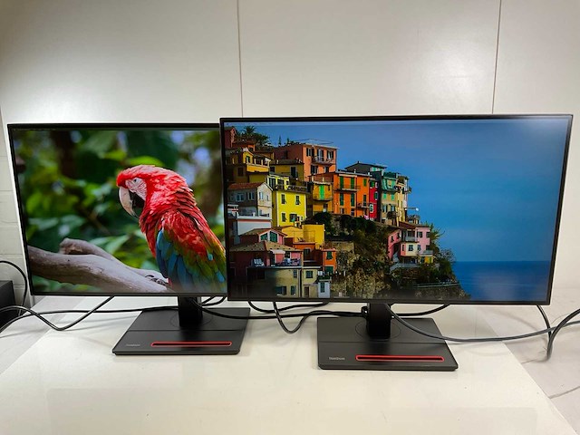 Lenovo (p27h-20) 27”, 2560x1440 (qhd) ips monitors (2x) - afbeelding 1 van  7