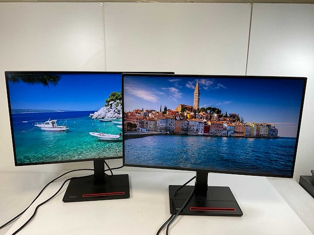 Lenovo (p27h-20) 27”, 2560x1440 (qhd) ips monitors (2x) - afbeelding 1 van  13