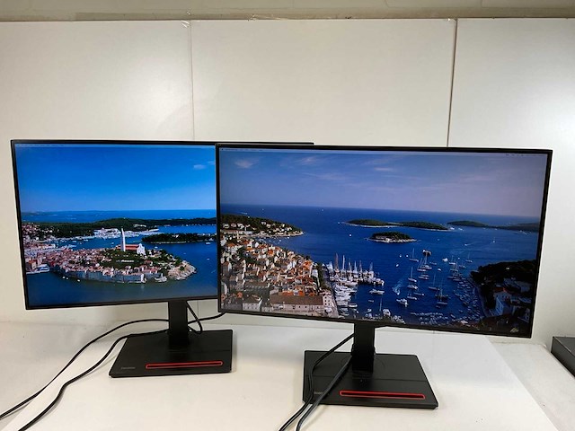 Lenovo (p27h-20) 27”, 2560x1440 (qhd) ips monitors (2x) - afbeelding 1 van  13