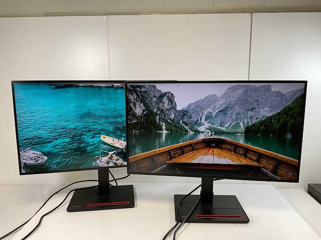 Lenovo (p27h-20) 27”, 2560x1440 (qhd) ips monitors (2x) - afbeelding 1 van  13