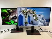 Lenovo (p27h-20) 27”, 2560x1440 (qhd) ips monitors (2x) - afbeelding 1 van  7
