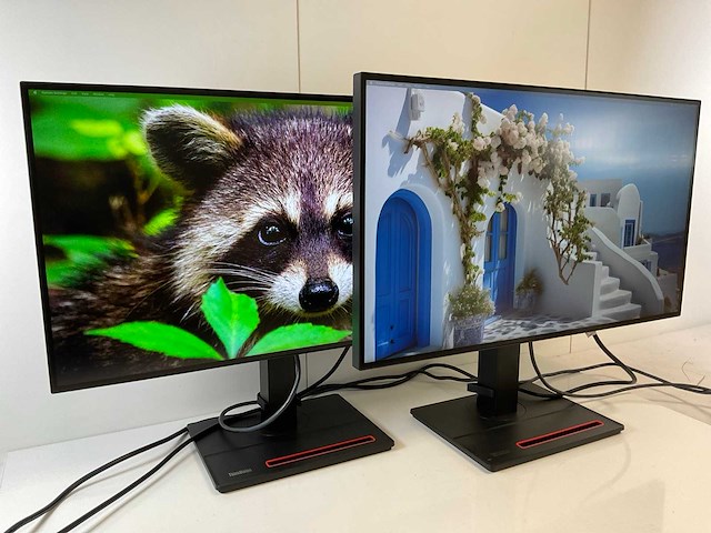 Lenovo (p27h-20) 27”, 2560x1440 (qhd) ips monitors (2x) - afbeelding 2 van  7