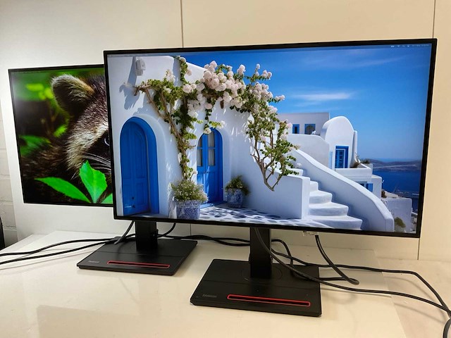 Lenovo (p27h-20) 27”, 2560x1440 (qhd) ips monitors (2x) - afbeelding 3 van  7