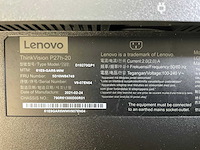 Lenovo (p27h-20) 27”, 2560x1440 (qhd) ips monitors (2x) - afbeelding 7 van  7