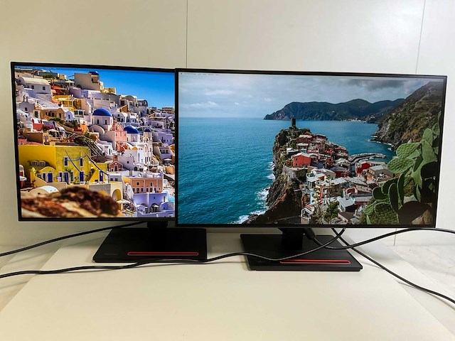 Lenovo (p27h20) 27”, 2560x1440 (qhd) ips monitors (2x) - afbeelding 1 van  7