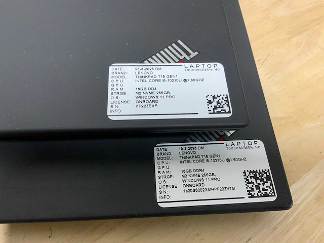 Lenovo t15 - laptop (2x) - afbeelding 2 van  6
