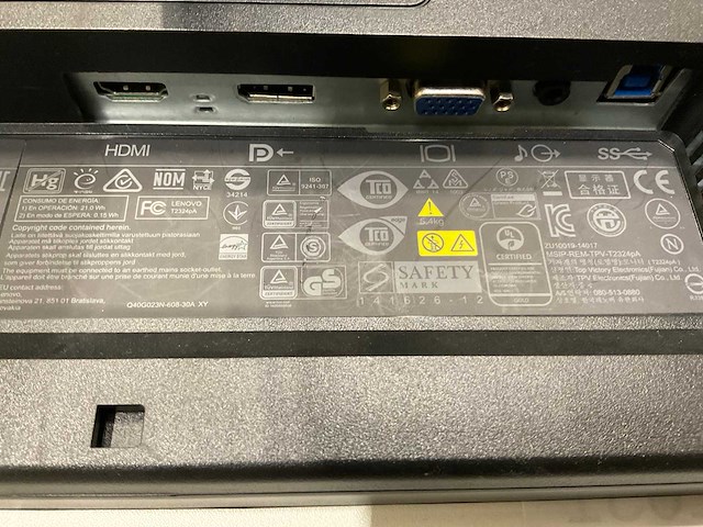 Lenovo t2324pa thinkvision monitor - afbeelding 2 van  3