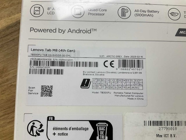 Lenovo tab m8 tablet - afbeelding 2 van  3