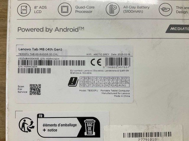 Lenovo tab m8 tablet - afbeelding 2 van  2