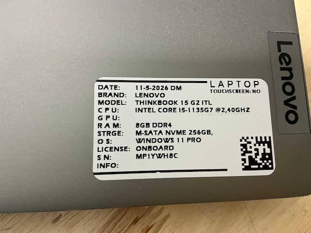 Lenovo thinkbook 15 g2 itl laptop - afbeelding 7 van  7