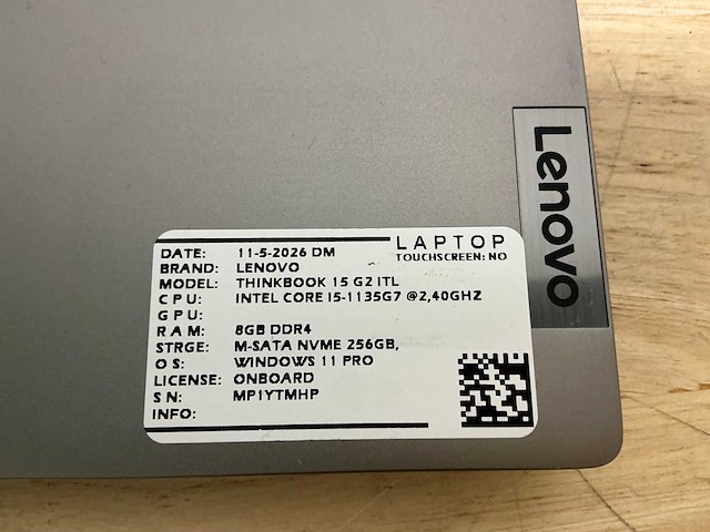 Lenovo thinkbook 15 g2 itl laptop - afbeelding 6 van  6