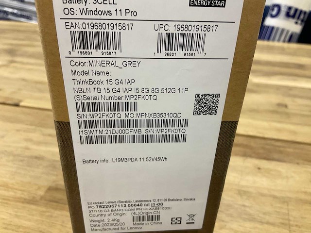 Lenovo thinkbook 15 g4 iap laptop - afbeelding 3 van  4