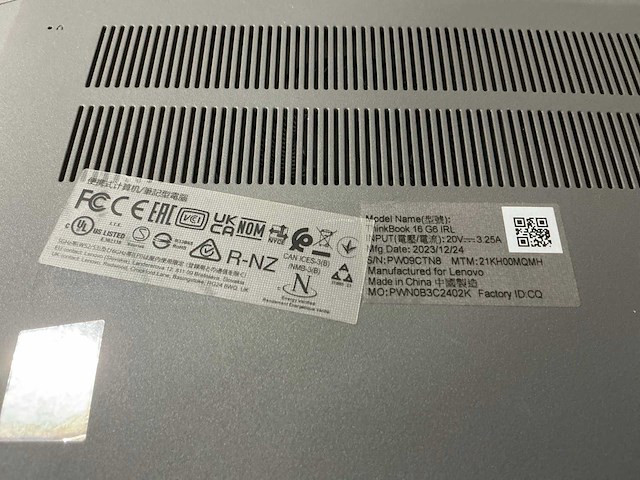 Lenovo thinkbook 16 g6 irl laptop - afbeelding 7 van  8