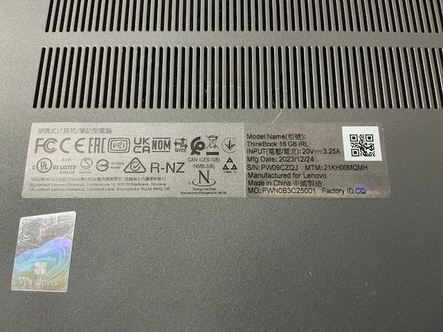 Lenovo thinkbook 16 g6 irl laptop - afbeelding 6 van  6