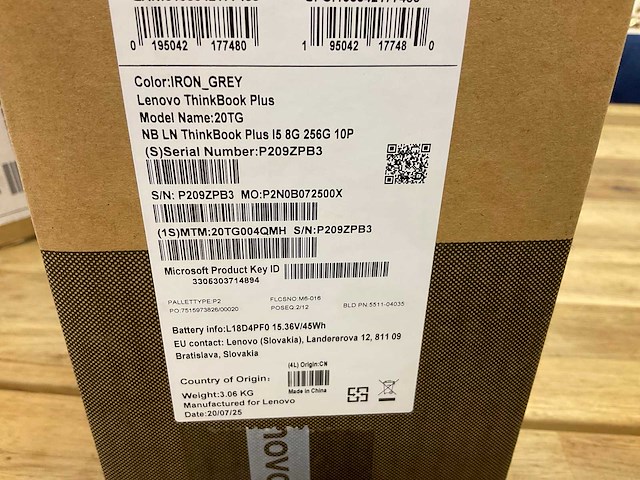 Lenovo thinkbook plus 20tg laptop - afbeelding 5 van  7