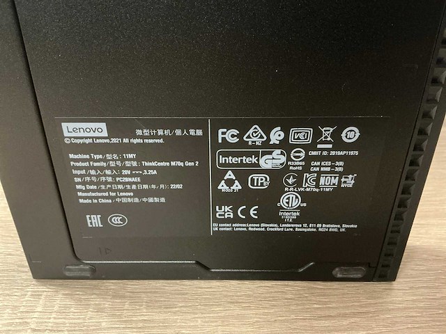 Lenovo thinkcentre m70q gen 2 desktop - afbeelding 5 van  6