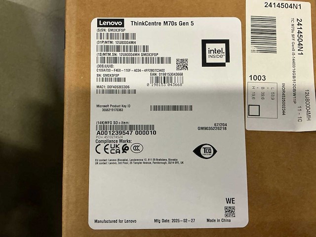 Lenovo thinkcentre m70s gen 5 - afbeelding 3 van  3