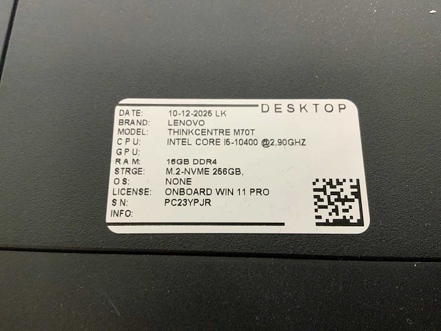 Lenovo thinkcentre m70t desktop (2x) - afbeelding 5 van  6
