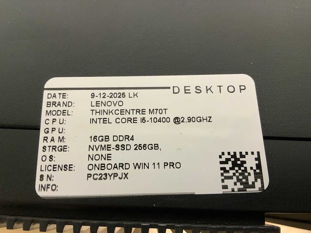 Lenovo thinkcentre m70t desktop (2x) - afbeelding 5 van  6