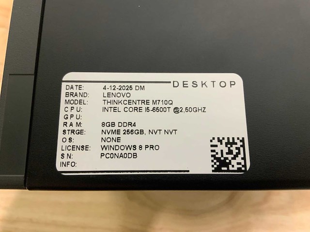 Lenovo thinkcentre m710q desktop (6x) - afbeelding 4 van  4