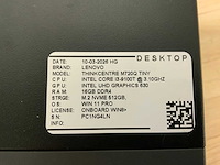 Lenovo thinkcentre m720q desktop (10x) - afbeelding 7 van  15