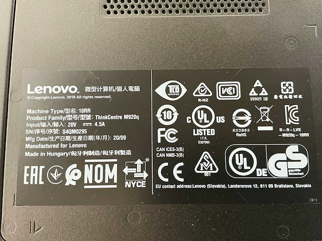 Lenovo thinkcentre m920q desktop - afbeelding 3 van  7