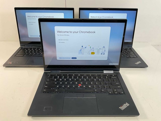 Lenovo thinkpad c13 yoga gen 1 13.3”, amd ryzen 5 3500c, 8 gb ram, 128 gb ssd chromebooks (3x) - afbeelding 1 van  22