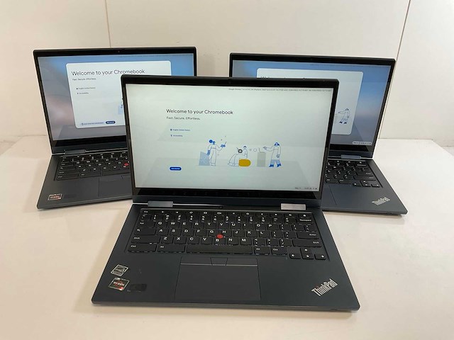Lenovo thinkpad c13 yoga gen 1 13.3”, amd ryzen 5 3500c with radeon vega mobile gfx, 8 gb ram, 128 gb ssd touchscreen chromebooks (3x) - afbeelding 1 van  15
