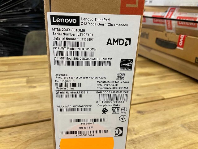 Lenovo thinkpad c13 yoga gen 1 chromebook laptop - afbeelding 4 van  4