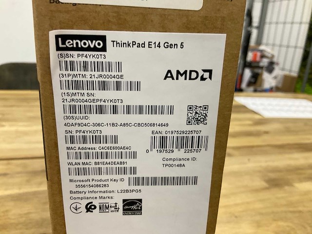 Lenovo thinkpad e14 gen 5 laptop - afbeelding 1 van  3