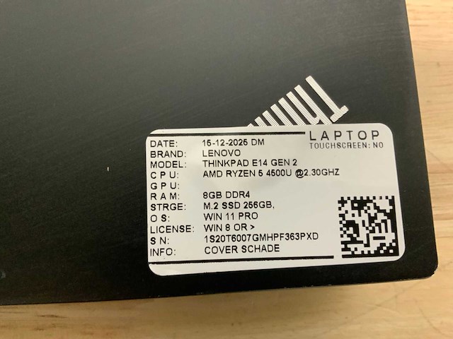 Lenovo thinkpad e14 gen2 laptop (2x) - afbeelding 9 van  10