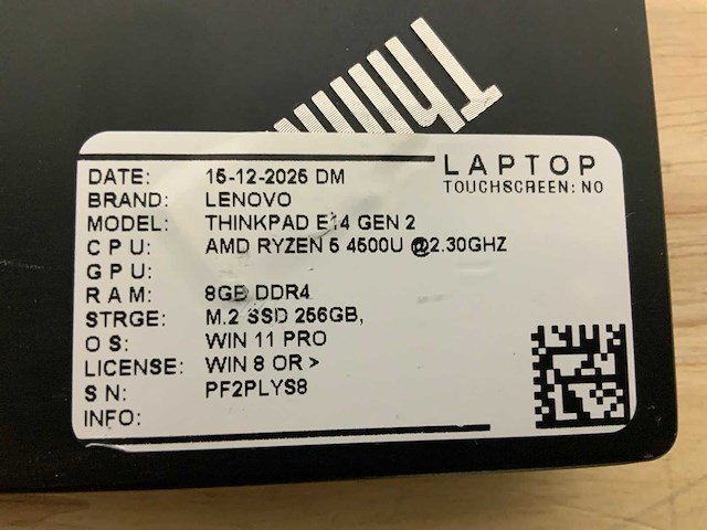 Lenovo thinkpad e14 gen2 laptop (2x) - afbeelding 10 van  10