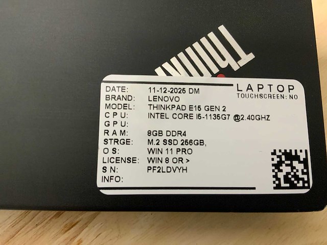 Lenovo thinkpad e15 gen2 laptop (2x) - afbeelding 9 van  9