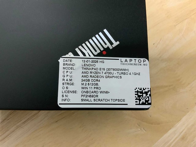 Lenovo thinkpad e15 gen2 laptop (3x) - afbeelding 13 van  14