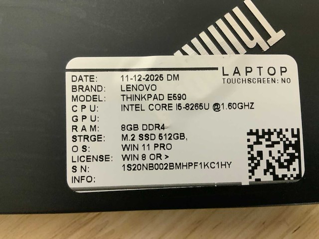 Lenovo thinkpad e590 laptop (2x) - afbeelding 6 van  9