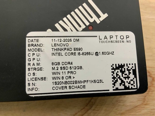 Lenovo thinkpad e590 laptop (2x) - afbeelding 7 van  9