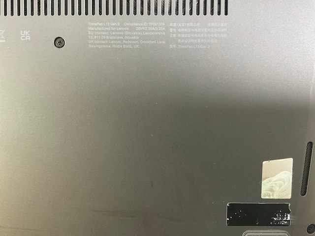 Lenovo thinkpad l13 g3 13.3”, core(tm) i3 12th gen, 8 gb ram, 256 gb nvme laptops (2x) - afbeelding 5 van  5