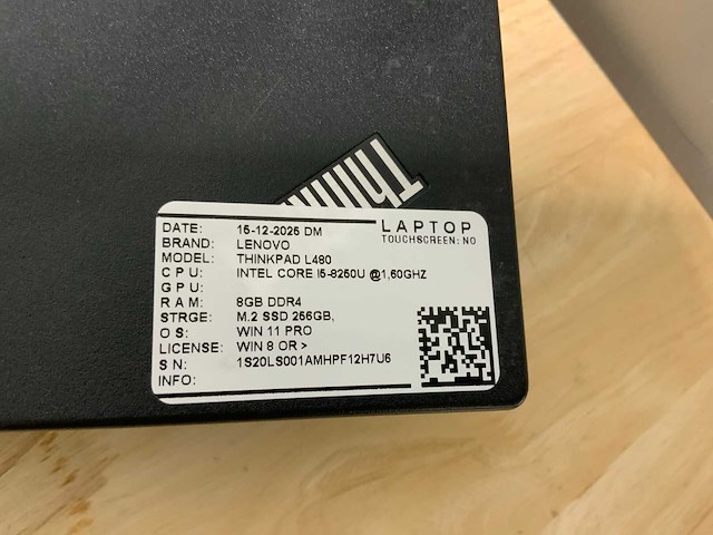 Lenovo thinkpad l480 laptop (4x) - afbeelding 7 van  9