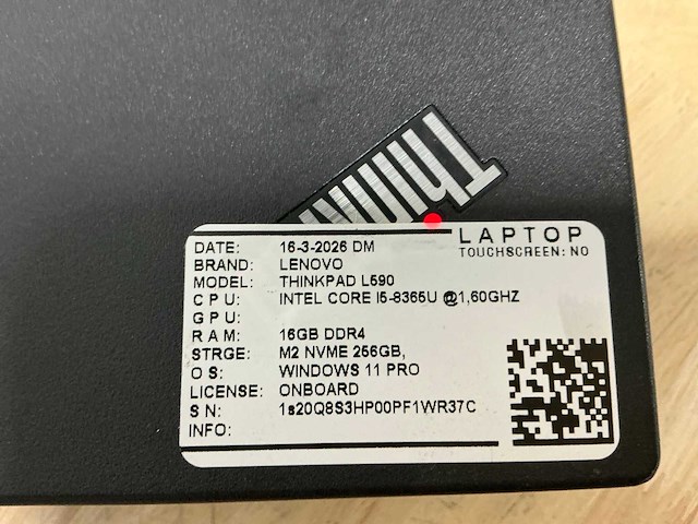 Lenovo thinkpad l590 laptop (2x) - afbeelding 7 van  8
