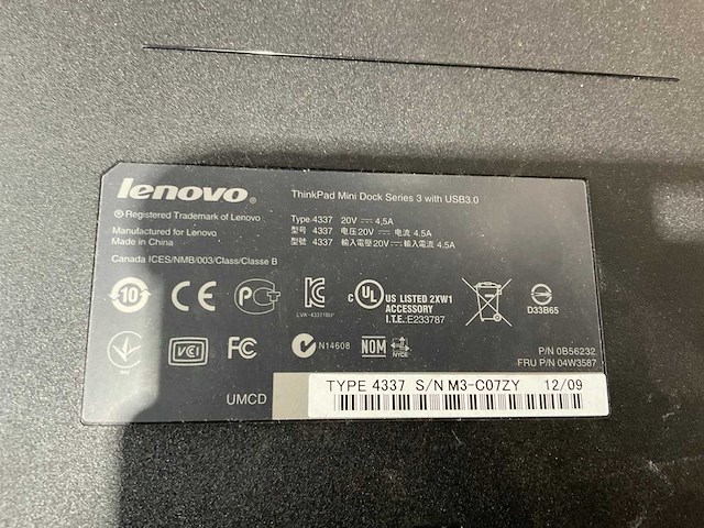 Lenovo thinkpad mini dock series 3 dockingstation (16x) - afbeelding 4 van  4
