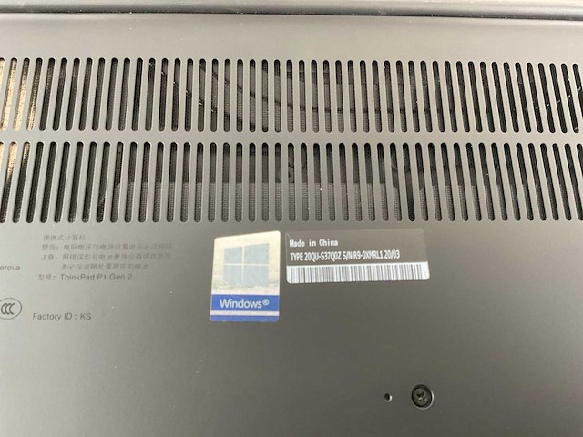 Lenovo thinkpad p1 gen 2 15,5”, core(tm) i7 9th gen, 32 gb ram, 512 gb nvme, nvidia quadro p1000 4 gb laptop - afbeelding 7 van  7