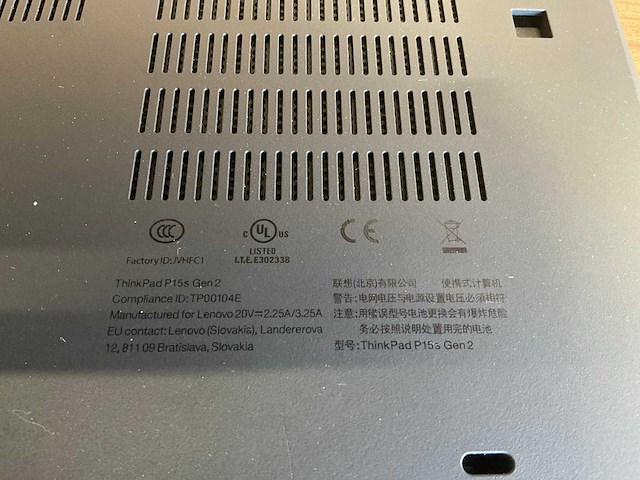 Lenovo thinkpad p15s gen 2 laptop - afbeelding 10 van  15