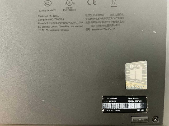 Lenovo thinkpad t14 gen 2i 14”, core(tm) i5 11th gen, 16 gb ram, 512 gb nvme laptop - afbeelding 5 van  8