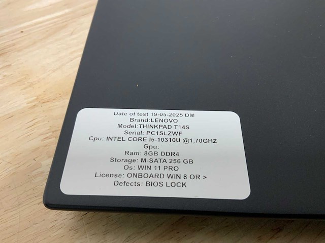 Lenovo thinkpad t14s laptop - afbeelding 2 van  8